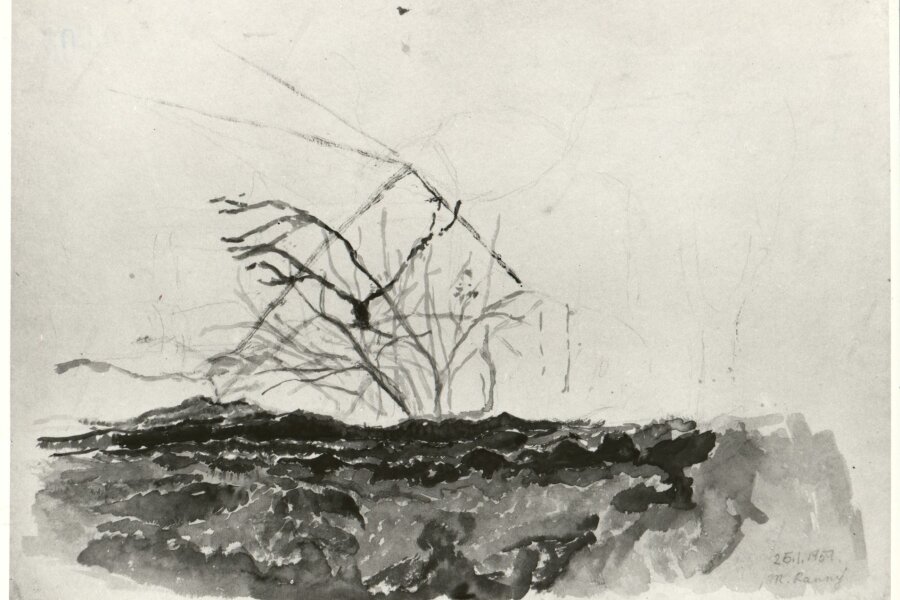 Michal Ranný, akvarel, 30,5x42 cm, 25.1. 1959 (12 let) 	autor foto: Alena Urbánková